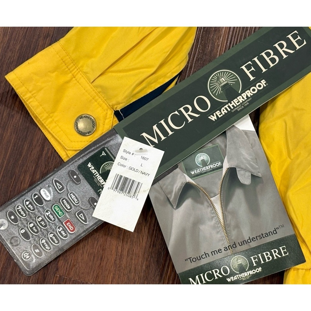 Weatherproof Windbreaker Microfiber Jacket Gold Y… - image 10
